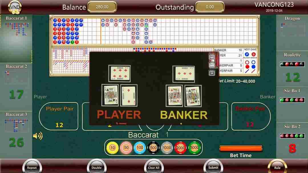 Người chơi nên ưu tiên chọn cửa Banker vì nó ít rủi ro nhất 