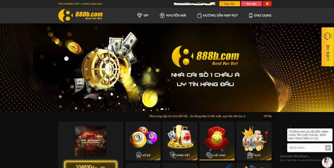 Website 888B hút hồn với từng chi tiết  